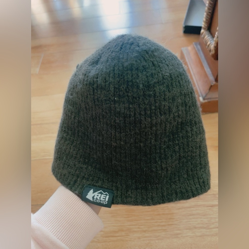 REI unisex Co-op Logo wool Beanie Aqua Turquoise‎ Blue